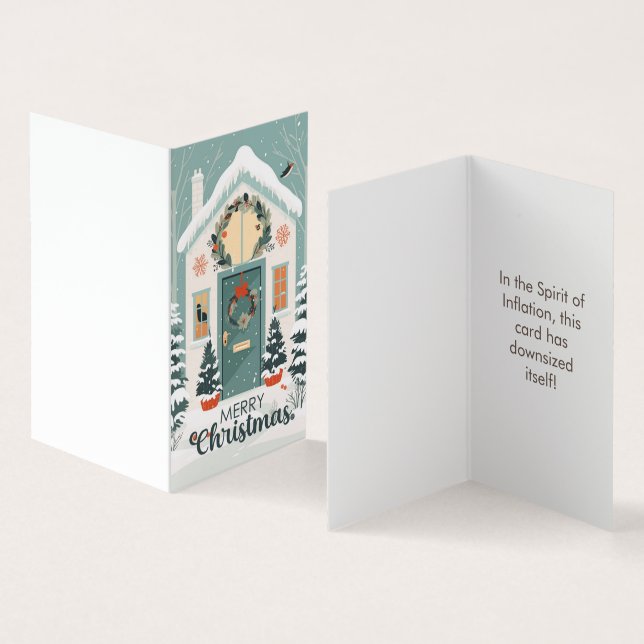 Cartão De Visita Miniplaca de Natal Engraçado 2023, Piada Gag Gift (Interior e exterior)