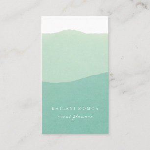 Cartão De Visita Mint Green Ink Dipped Ombre