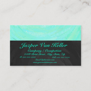 Cartão De Visita Mint Ice Blue e Black Monograma