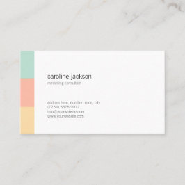 Cartão De Visita Mint yellow white minimal elegant feminine card