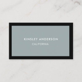 Cartão De Visita Minúsculo luxo Boutique Dusty Azul e Preto