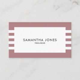 Cartão De Visita Minúsculo Mínimo Moderno Listras Brancas Rosa Free