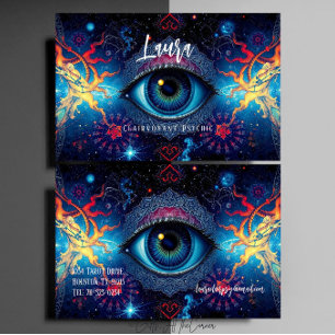 Cartão De Visita Misterioso Olho Mandala Meio Psicónico Dispersível