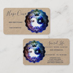 Cartão De Visita Místico Yin Yang, Espiritual Holístico