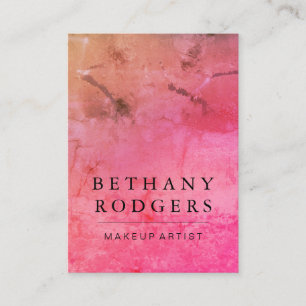 Cartão De Visita Mistura alaranjada vermelha sofisticada do Grunge