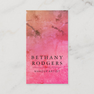 Cartão De Visita Mistura alaranjada vermelha sofisticada do Grunge