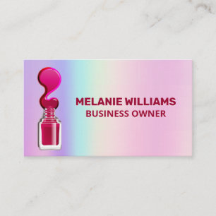 Cartão De Visita Mistura arco-íris Verniz Polonês