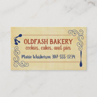 Cartão De Visita Mistura de bolos de pastelaria de pastelaria de pa