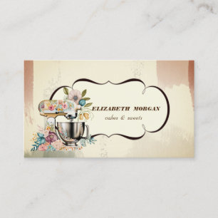 Cartão De Visita Mistura De Retros De Aquarela