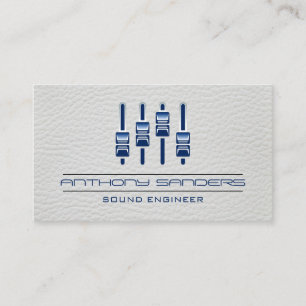 Cartão De Visita Misturador   Contexto do couro