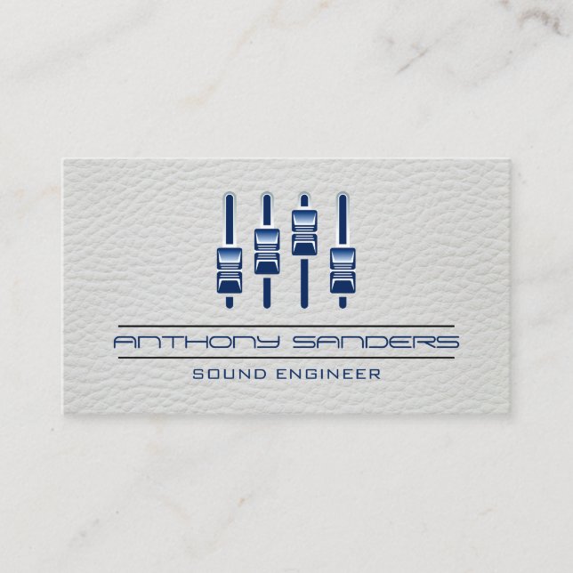 Cartão De Visita Misturador | Contexto do couro (Frente)