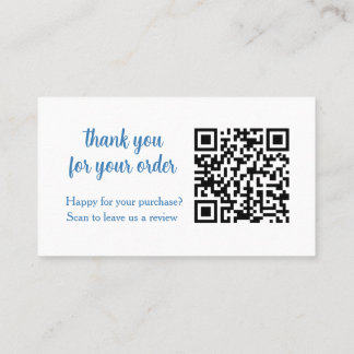 Cartão De Visita Misturador Flor Azul Código QR Deixe uma avaliação
