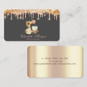 Cartão De Visita Misturador Girassóis Chic Driery Bakery