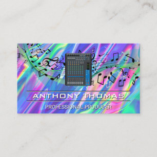 Cartão De Visita Misturador   Notas sonoras Contexto Líquido Color