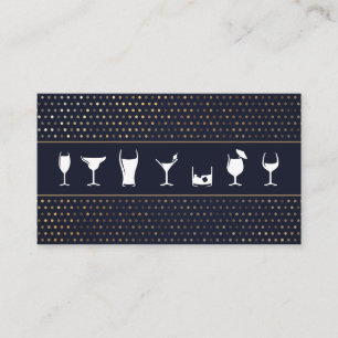 Cartão De Visita Misturar Drinks Coquetéis Barman