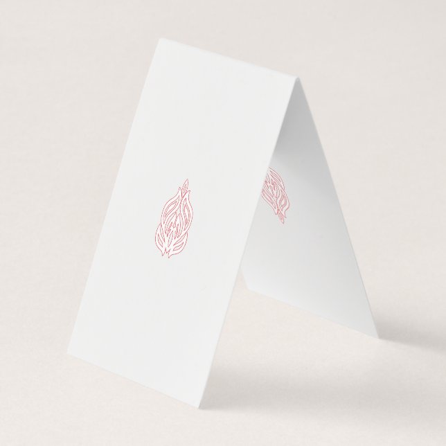 Cartão De Visita Misty Rosa, Flush Mahogany, Decorative Design (Verso)