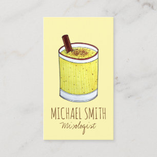 Cartão De Visita Mixologista Eggnog de Coquito Puerto Rican