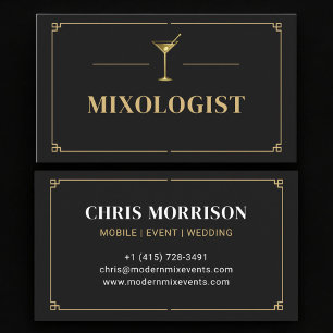 Cartão De Visita Mixologista Profissional