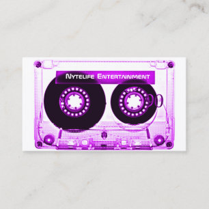 Cartão De Visita Mixtape roxo elétrico