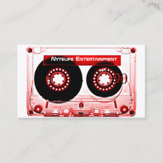 Cartão De Visita Mixtape vermelho