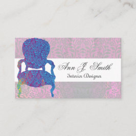 Cartão De Visita Mobília floral da decoração do design de