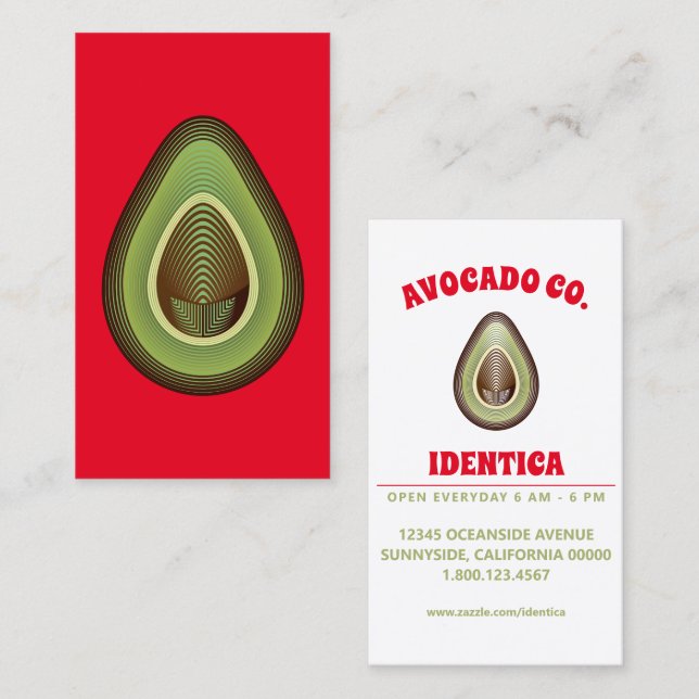 Cartão De Visita mod avocado (Frente/Verso)