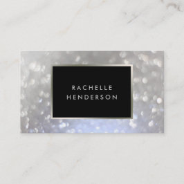 Cartão De Visita Moda e beleza modernas de prata cônica