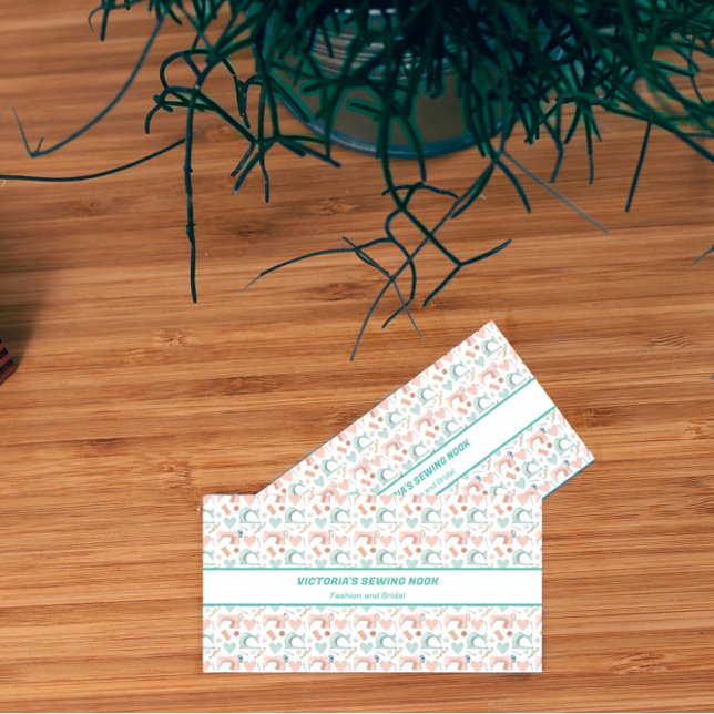 Cartão De Visita Moda e Bridal Seamstress (Criador carregado)