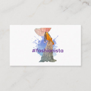 Cartão De Visita Moda Negra com Tranças