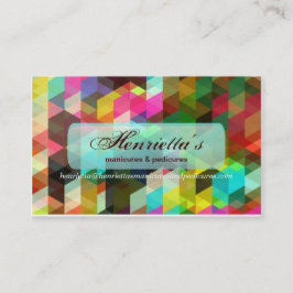 Cartão De Visita Moda Retroativa Girassol Geométrica fina