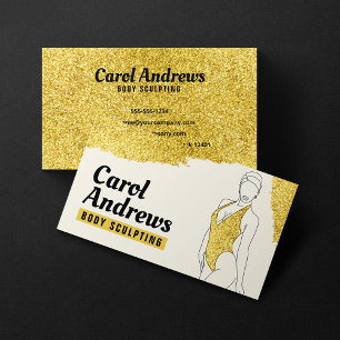 Cartão De Visita Modelagem Corporal com Cera de Cabelo com Brilho D