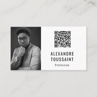 Cartão De Visita Modèle de carte de visite Portrait & QR Code