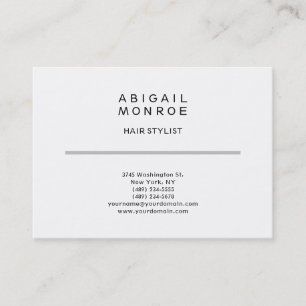 Cartão De Visita Modelo Branco simples e profissional moderno