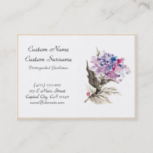 Cartão De Visita modelo chinês da flor