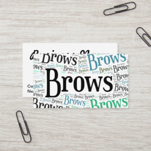 Cartão De Visita Modelo de Artista de Brow Editável