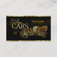 Modelo de Carros vintage para Automóveis Dourados
