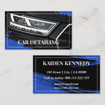 Modelo de Foto de Serviço de Detalhes de Carro Azu