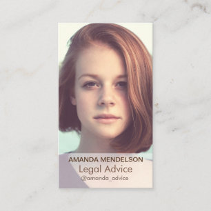 Cartão De Visita Modelo de foto vertical