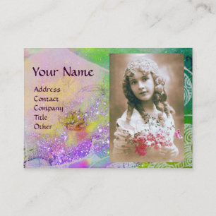 Cartão De Visita MODELO DE FOTOGRAFIA DO MONOGRAMA DE ONDAS, verde-