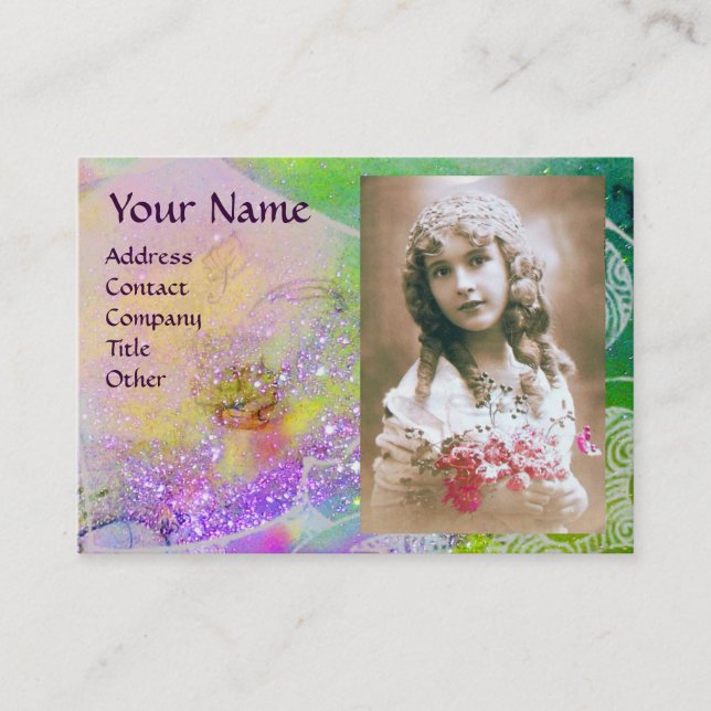 Cartão De Visita MODELO DE FOTOGRAFIA DO MONOGRAMA DE ONDAS, verde- (Frente)