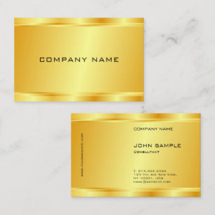 Cartão De Visita Modelo de luxo Dourado de Glamor Elegante moderno