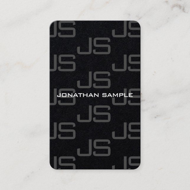 Cartão De Visita Modelo de luxo moderno e elegante monograma (Frente)