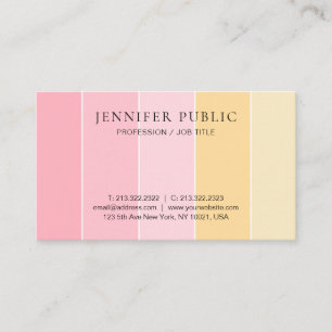 Cartão De Visita Modelo de minimalista da tendência moderna amarela