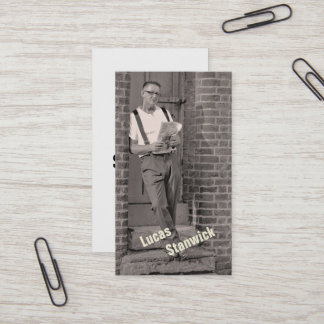 Cartão De Visita Modelo de minimalista personalizado de foto de con