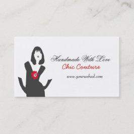 Cartão De Visita Modelo de Moda Black Allure Posh Chic Beauty