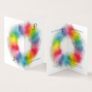 Cartão De Visita Modelo de Monograma Moderno Elegante