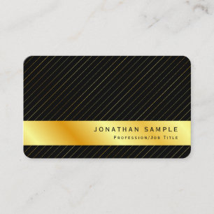 Cartão De Visita Modelo de Ouro Falso Personalizado Moderno Elegant