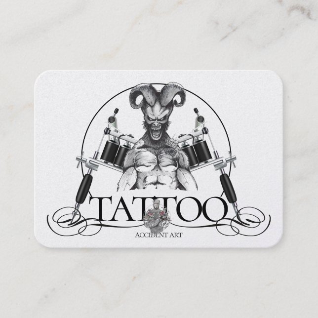 Cartão De Visita Modelo de tatuagem, 3,5" x 2,5"   Carro comercial (Frente)