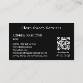 Cartão De Visita Modelo de Trabalho Moderno Simples do Serviço de L