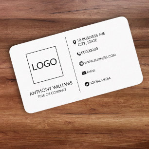 Cartão De Visita Modelo Design simples branco genérico
